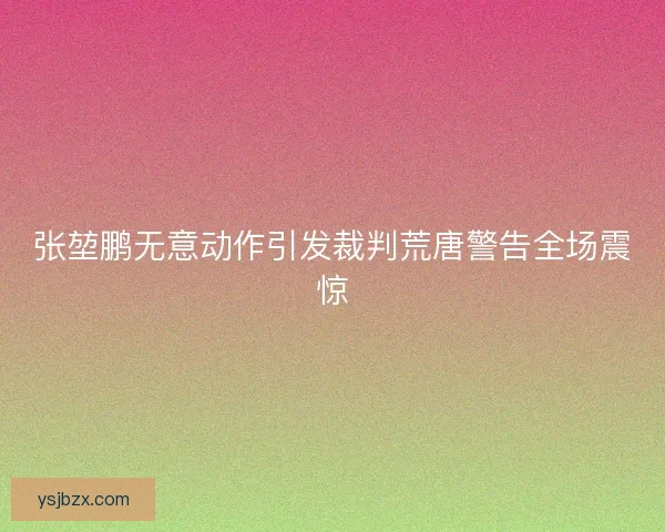 张堃鹏无意动作引发裁判荒唐警告全场震惊